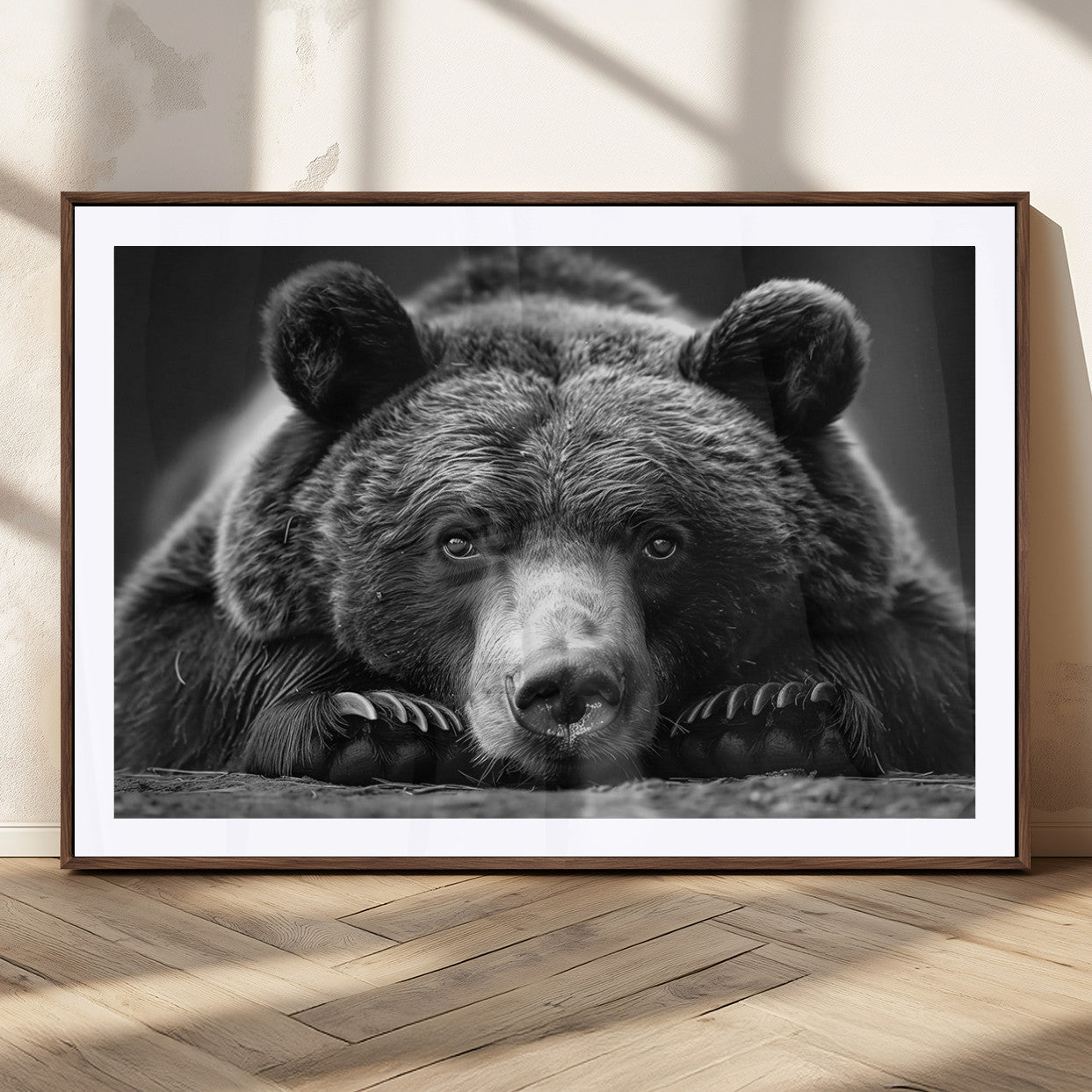 MGC-FP-36x24 - Resting Grizzly 399 Bear Canvas Print | Ready to Hang Wall Art | Rustic Cabin & Farmhouse Decor |