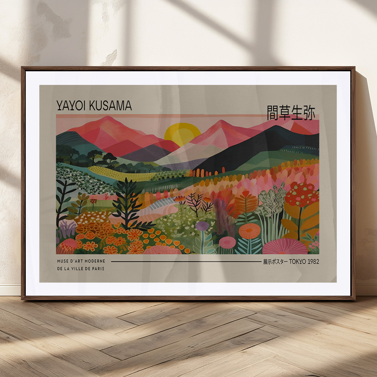 MGC-FP-36x24 - Yayoi Kusama 1986 Wall Art Print – Yayoi Kusama Wabi Sabi Japanese Wall Art Print - Vibrant Abstract