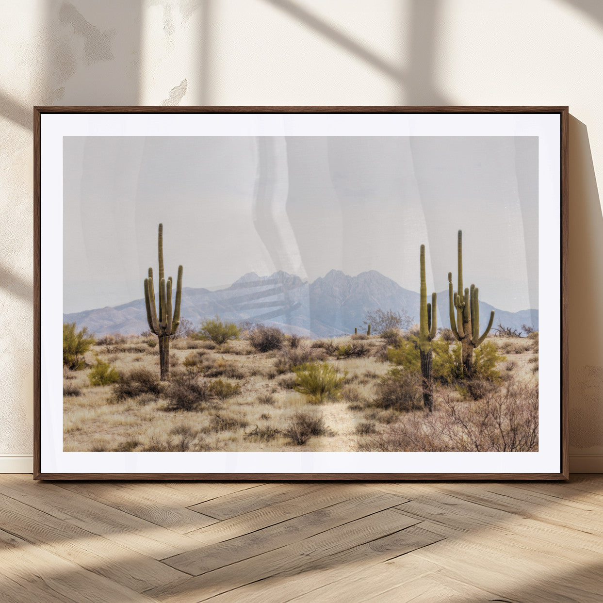 MGC-FP-36x24 - Arizona Desert Wall Art Print | Arizona Desert Canvas Print with Saguaro Cacti | Southwestern