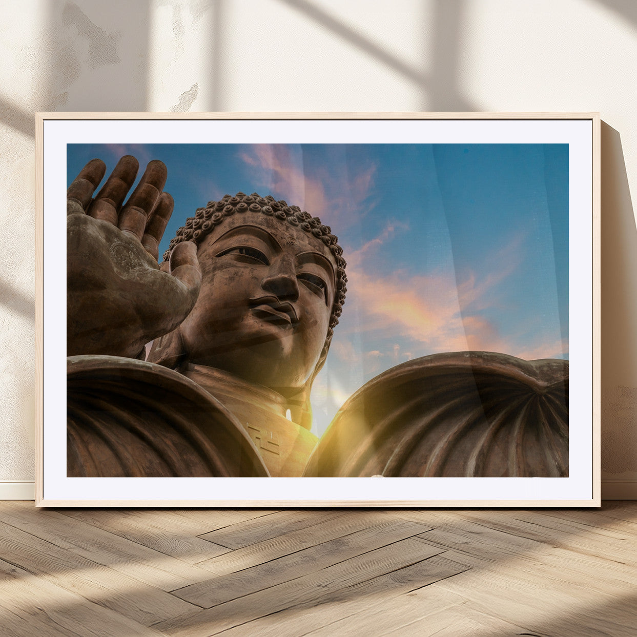 MGC-FP-36x24 - Buddha Statue and Daylight Wall Art, Buddha Statue Wall Art Canvas Print
