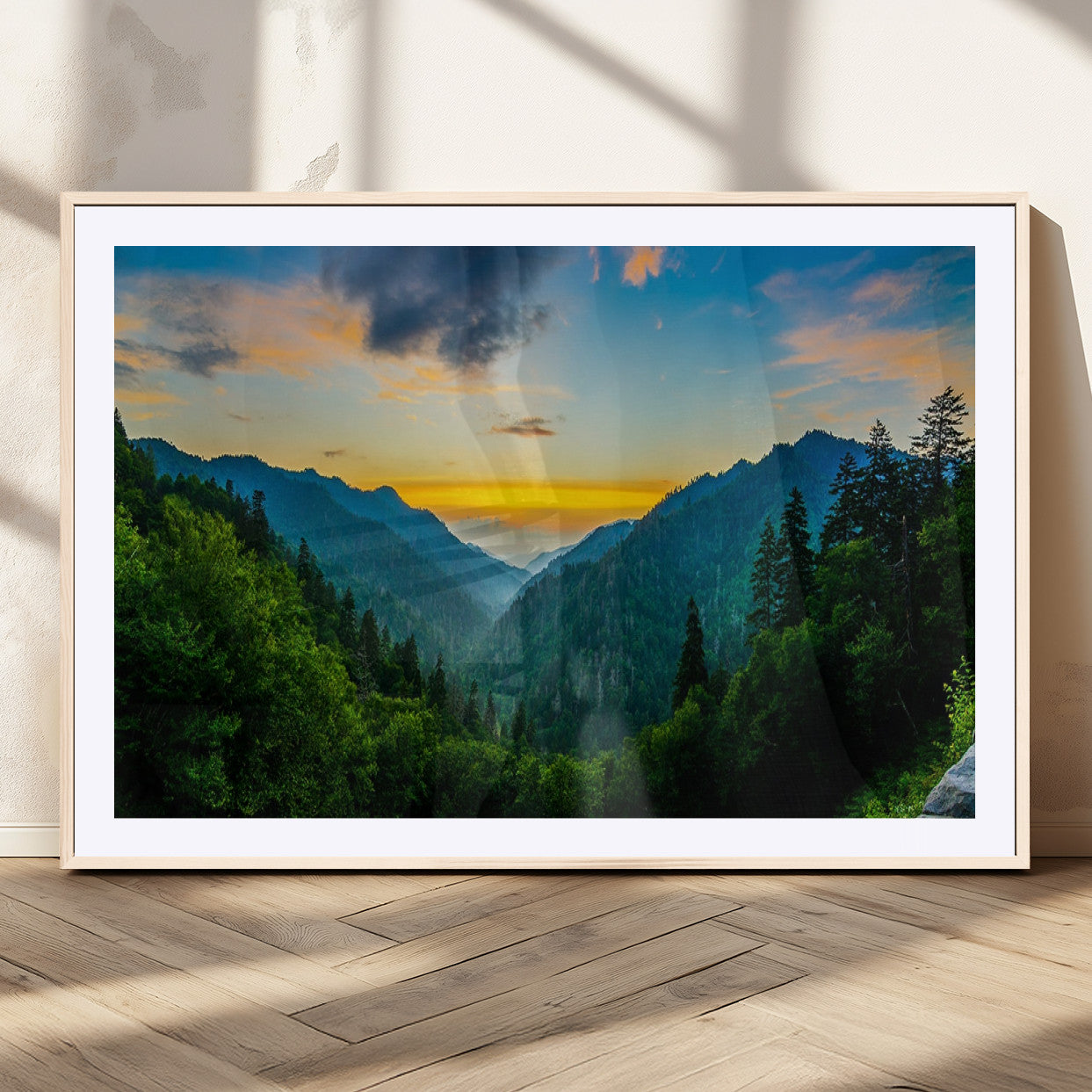 MGC-FP-36x24 - Green Forest Wall Art Canvas Print