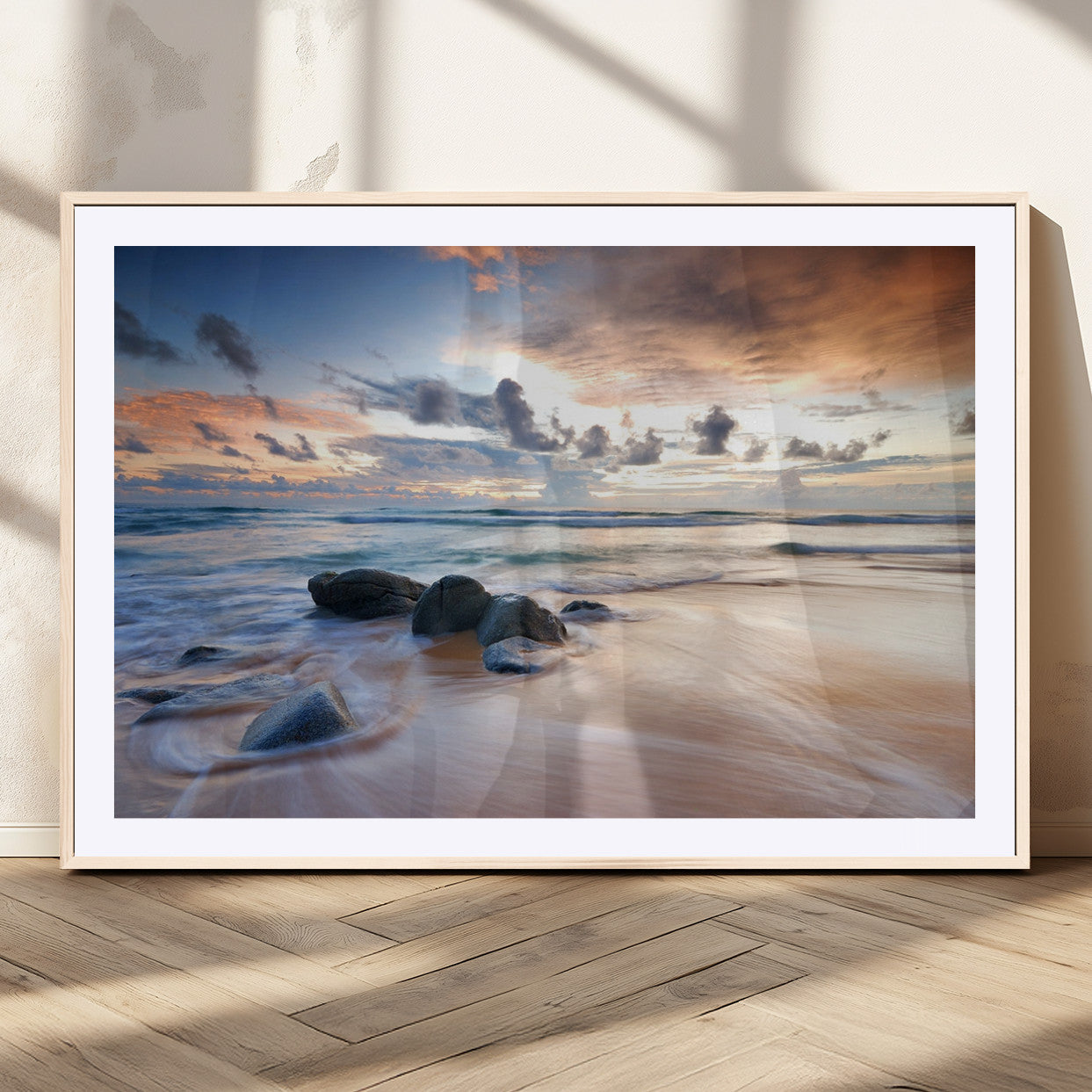 MGC-FP-36x24 - Serene Weather On The Beach Wall Art Canvas Print