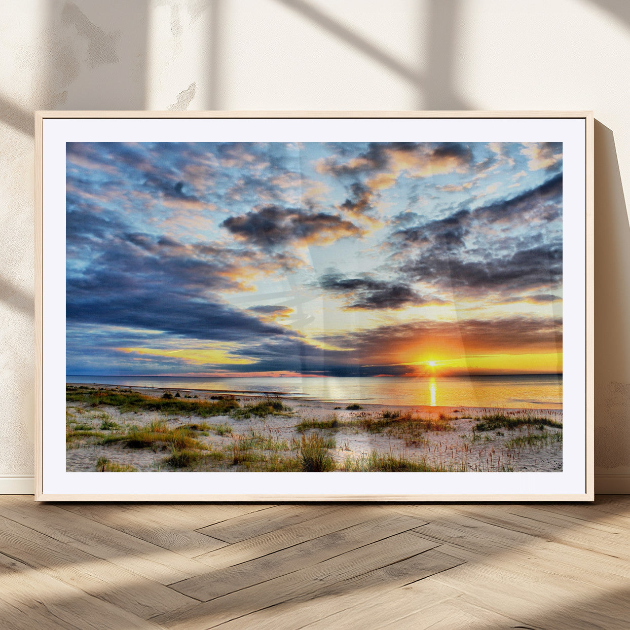 MGC-FP-36x24 - Sunset On The Ocean Wall Art Canvas Print