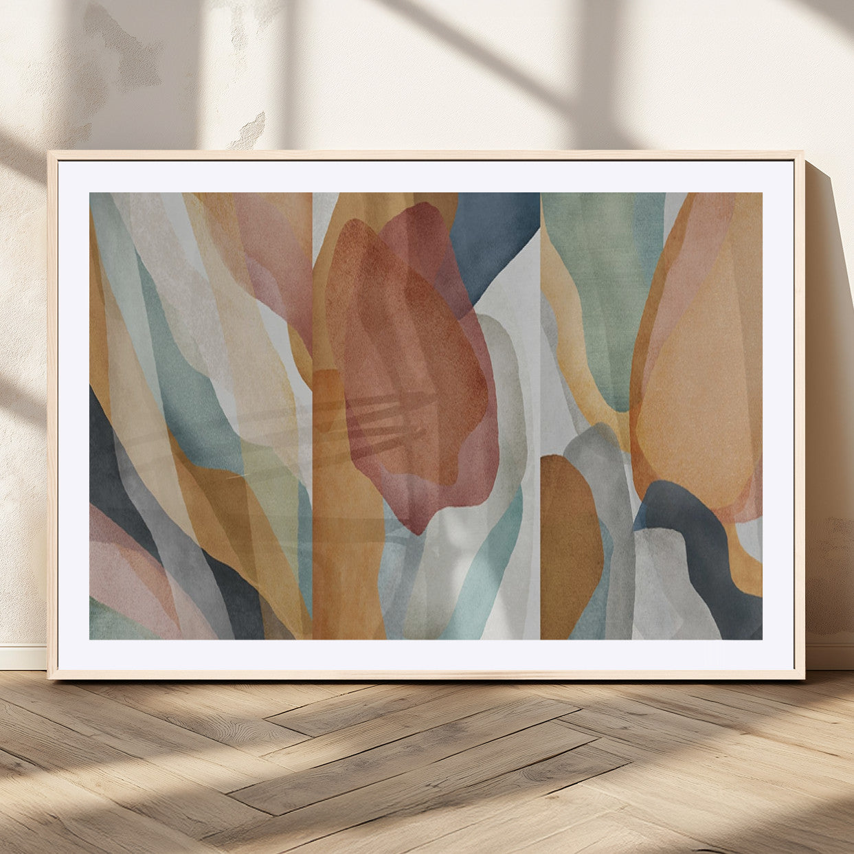 MGC-FP-36x24 - Boho Wall Art Canvas Print Set, Watercolor Boho Wall Art Canvas