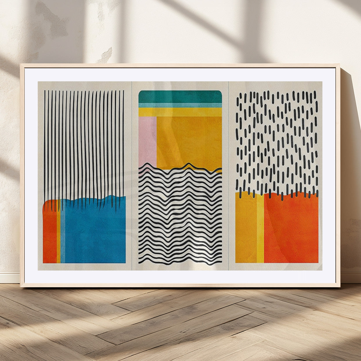 MGC-FP-36x24 - Canvas Print Wall Art Abstract Illustrs Art Boho, Framed Abstract Boho Art