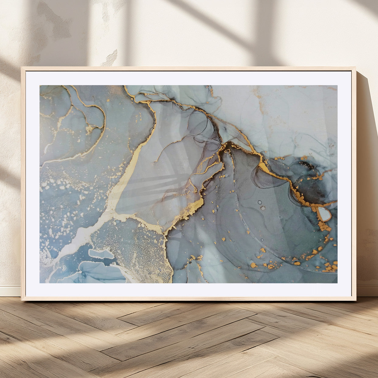 -Large Abstract Marble Wall Art Canvas Print for Living Room and Farmhouse Decor