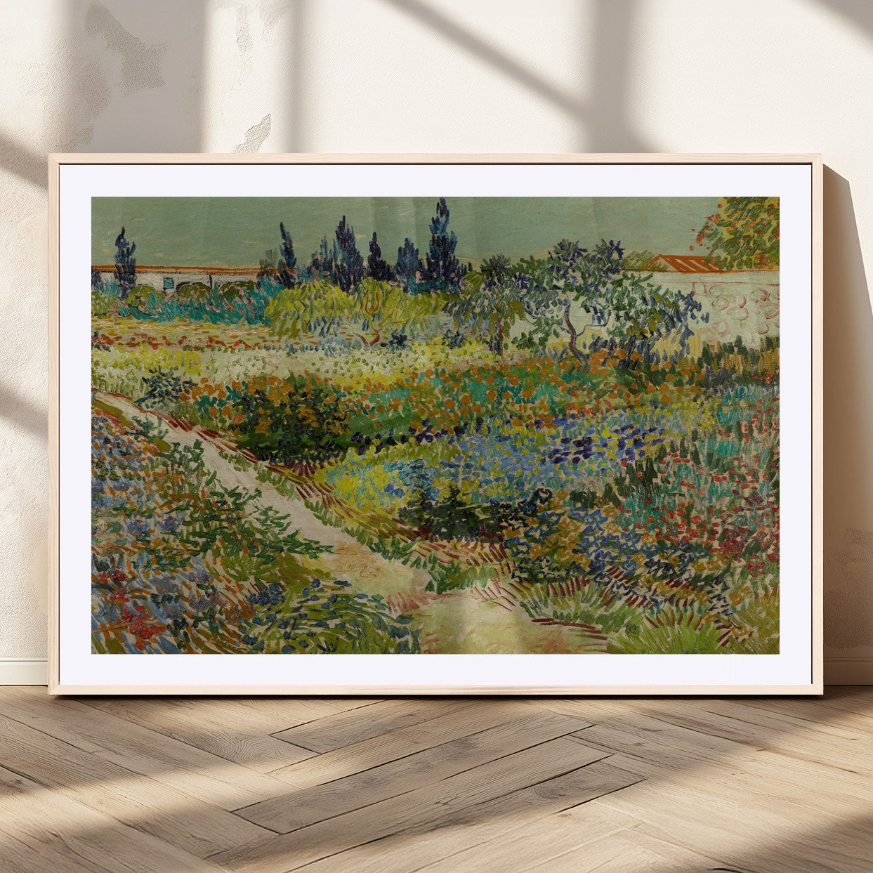 MGC-FP-36x24 - Vincent van Gogh Garden at Arles Wall Art Canvas Print
