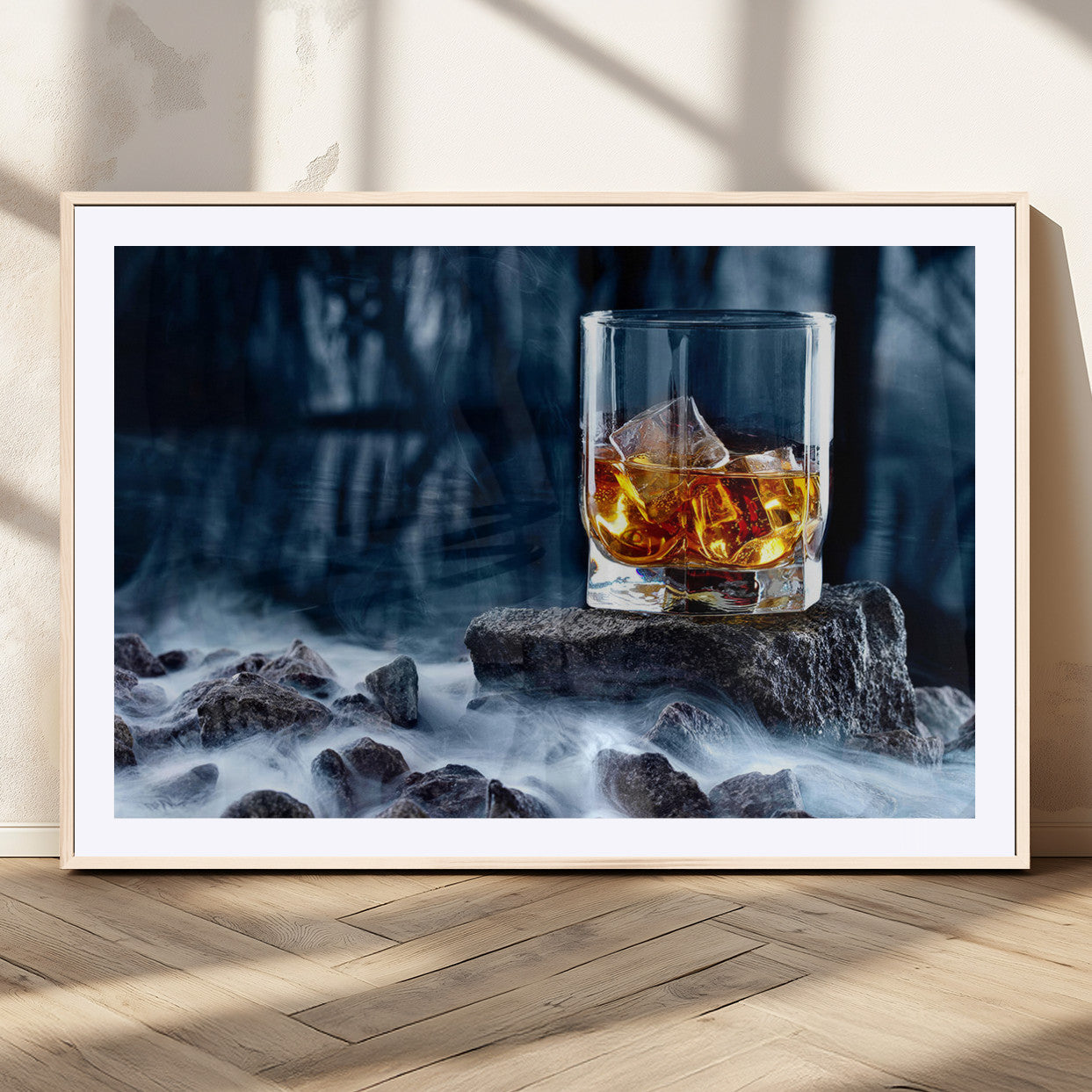 MGC-FP-36x24 - Whiskey Ice Wall Art Canvas Print