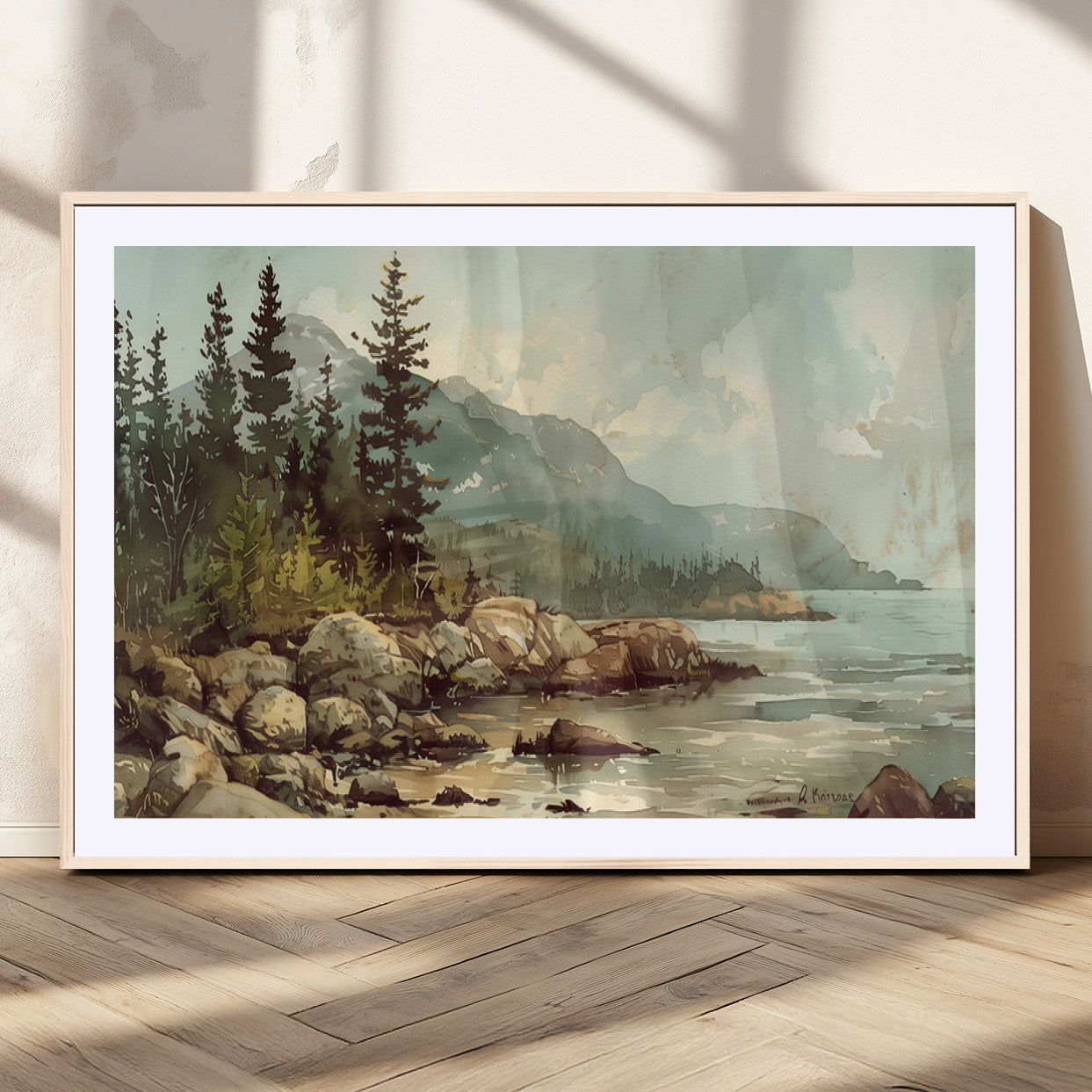 -Abstract Acadia National Park Wall Art Canvas Print - Stunning 3-Panel Wall Art Canvas Print,