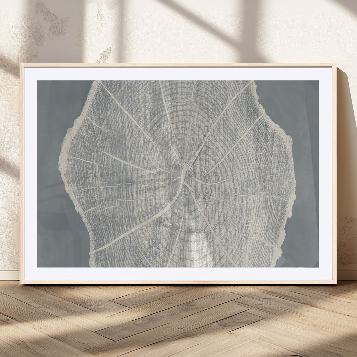 -Abstract Tree Ring Wall Art Canvas Print – Nature-Inspired, Ready to Hang, Modern Home Decor