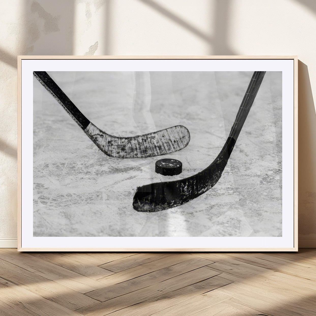 MGC-FP-36x24 - Winter Ice Hockey Sport Canvas Wall Art Print - Hockey Wall Art Print