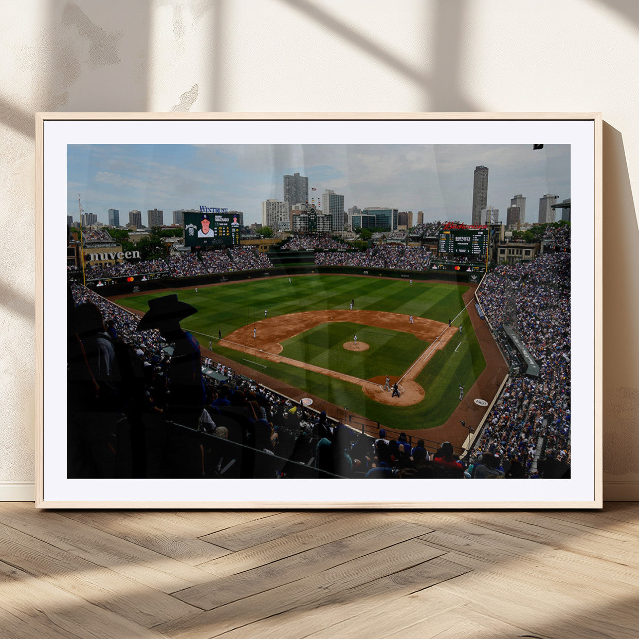 -Chicago Cubs Baseball Team Print - Wrigley Field Stadium Wall Art Canvas Print