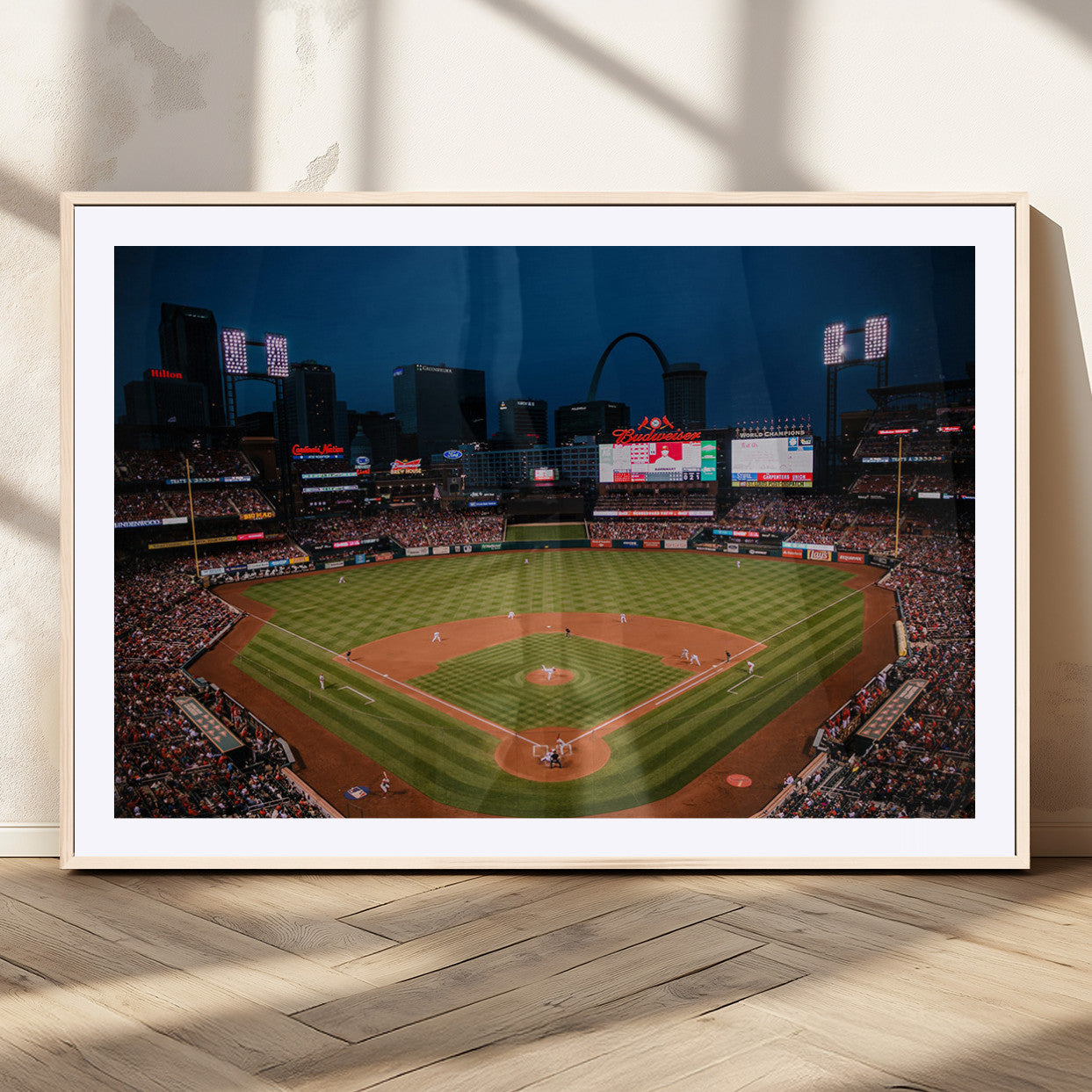 MGC-FP-36x24 - St. Louis Cardinals Baseball Team Print - Busch Stadium Wall Art Canvas Print