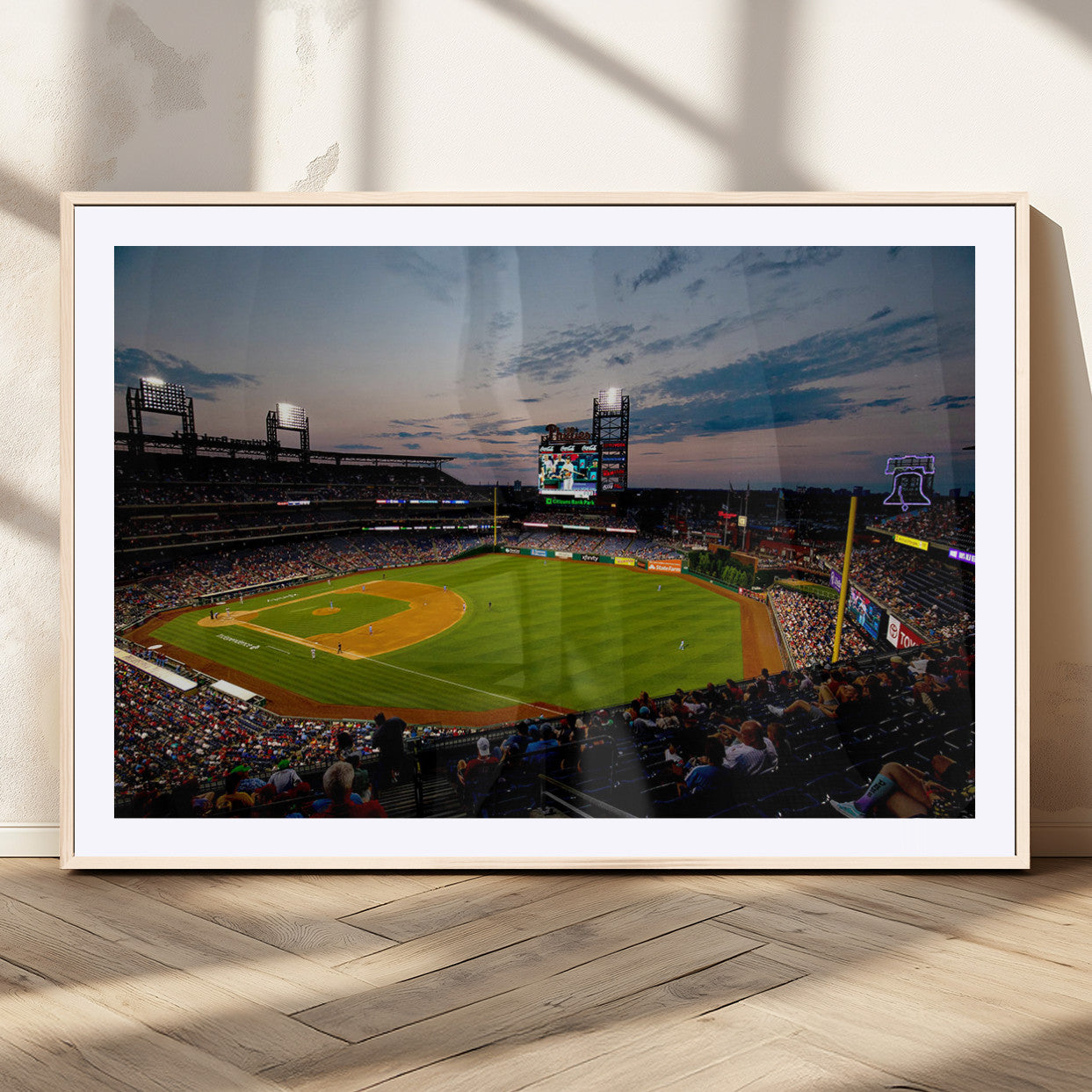 -Philadelphia Phillies Baseball Team Print - Citizens Bank Park Stadium Wall Art Canvas Print