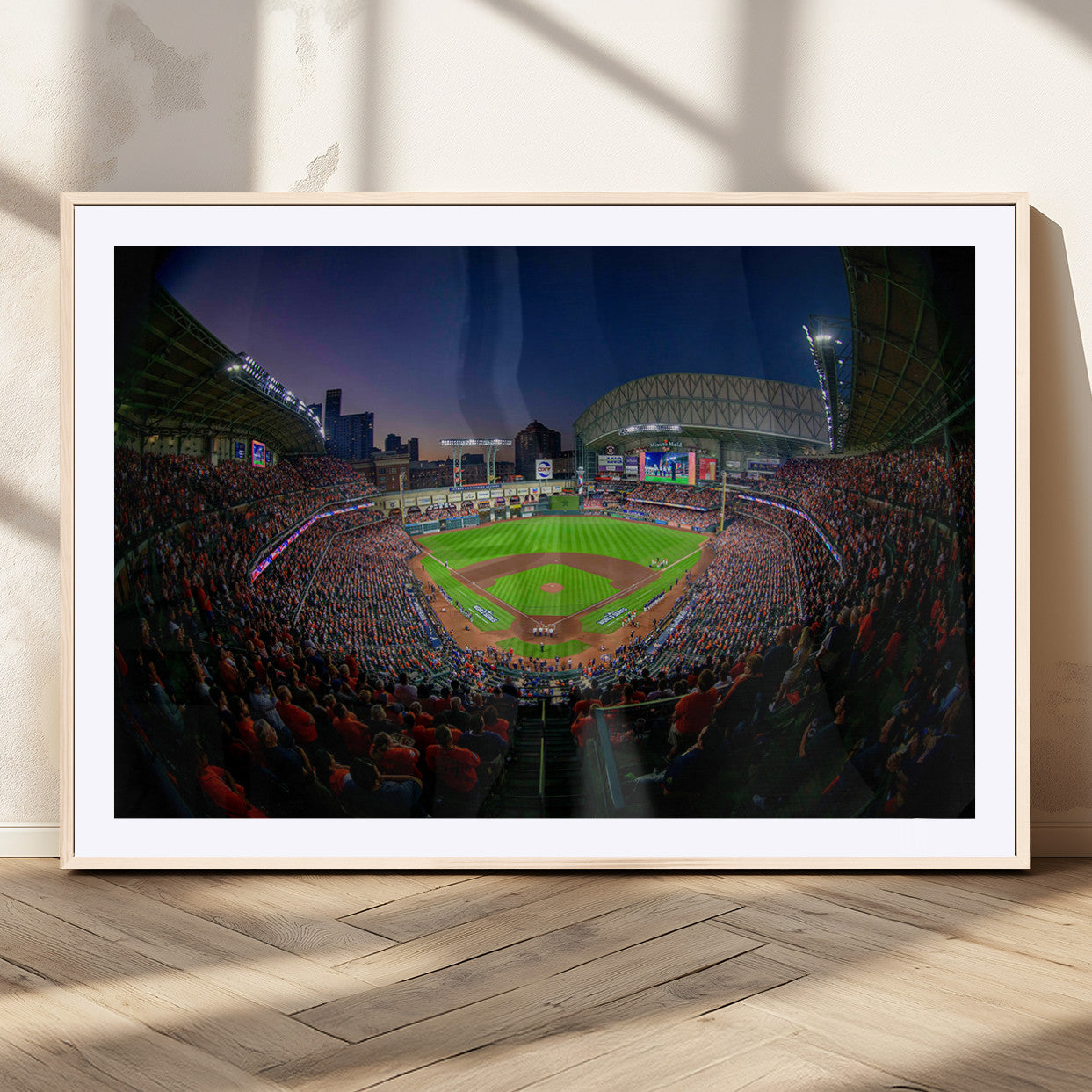 MGC-FP-36x24 - Houston Astros Baseball Print Canvas - Houston Minute Maid Park Stadium Wall Art Canvas Print