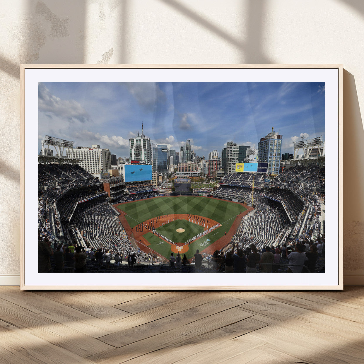 MGC-FP-36x24 - San Diego Padres Baseball Team Print - Petco Park Stadium Wall Art Canvas Print