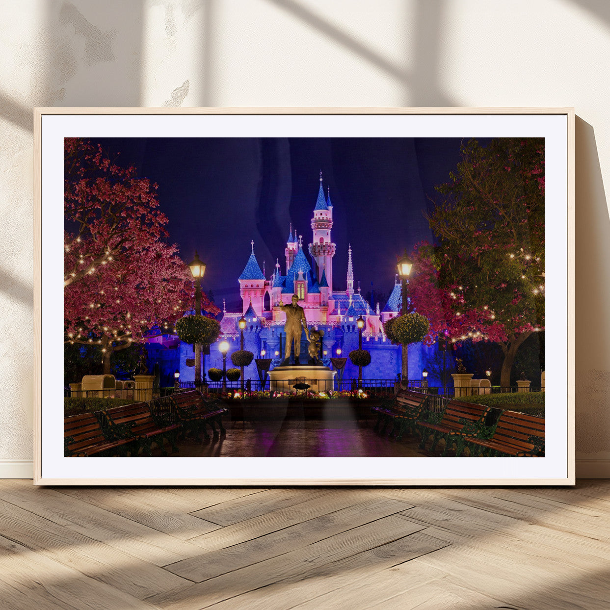 MGC-FP-36x24 - Castle Large Wall Art Disney Magic Kingdom Kids Room Decor - Disney World Christmas Home Decor Child