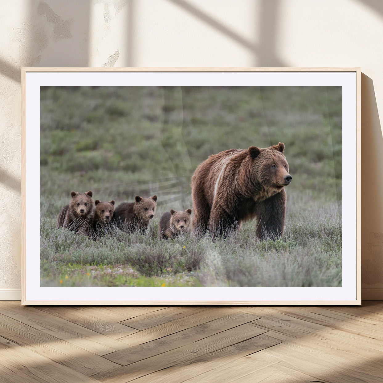 MGC-FP-36x24 - Wildlife Photography of 399 Grizzly Bear Cubs | Queen of the Tetons Canvas Wall Art Print