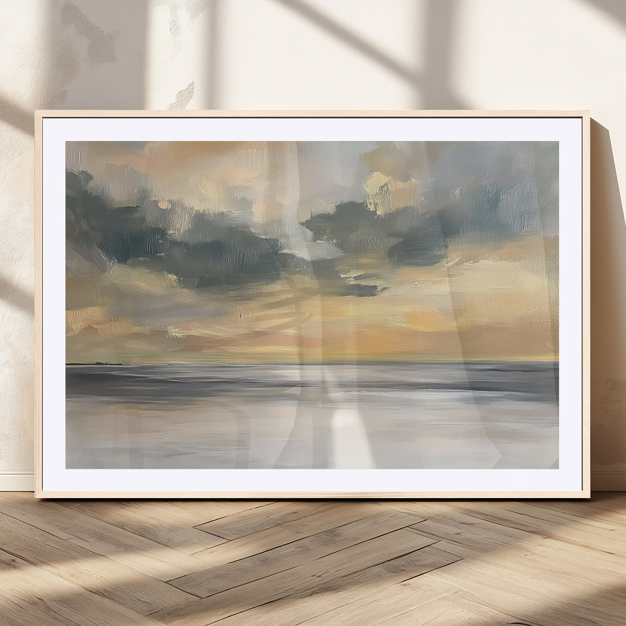 MGC-FP-36x24 - Modern Coastal Artwork with Vibrant Abstract Ocean Waves Wall Art Canvas Print for Contemporary