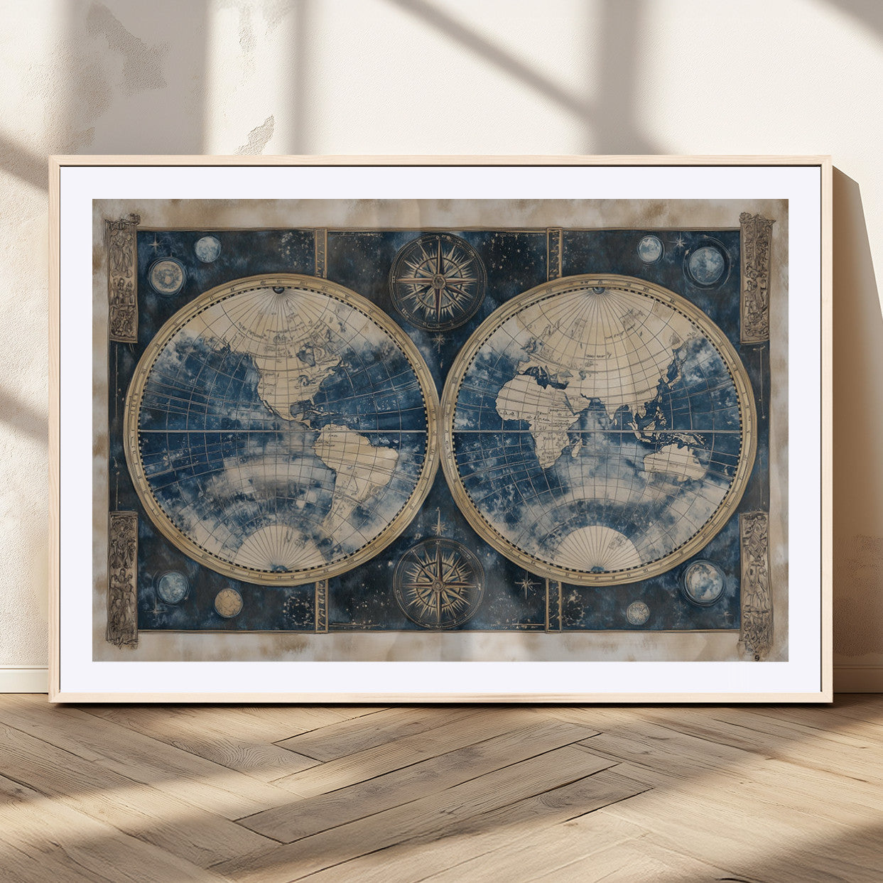 MGC-FP-36x24 - World Map Canvas Print