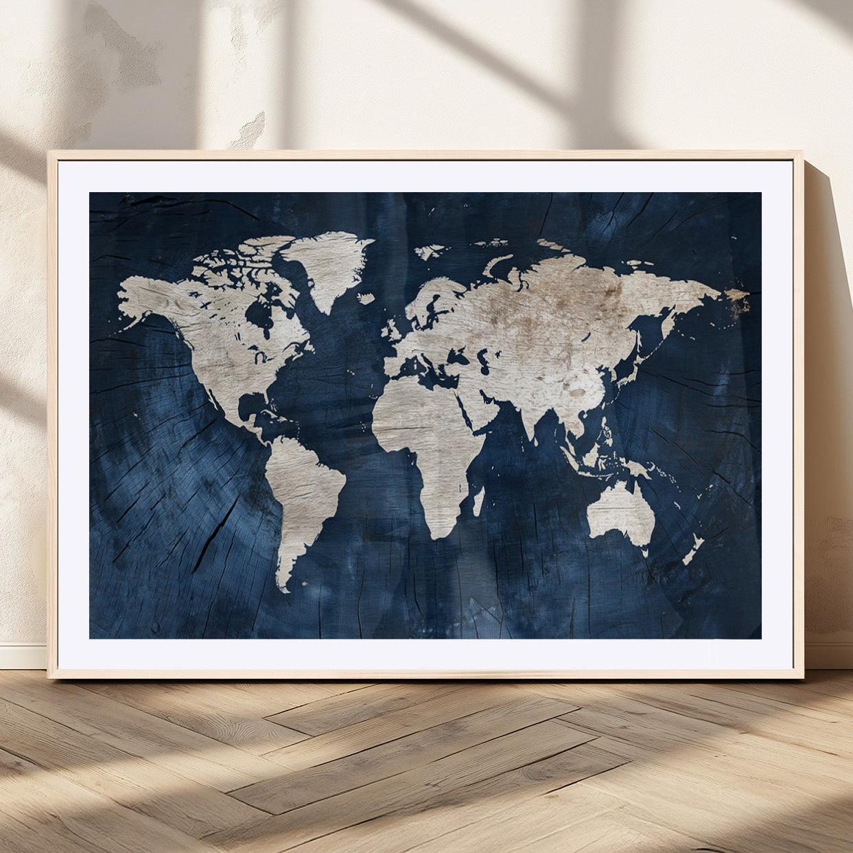 MGC-FP-36x24 - Push Pin World Map Canvas Print – Framed Wall Art for Couples to Track Their Travels – Anniversary