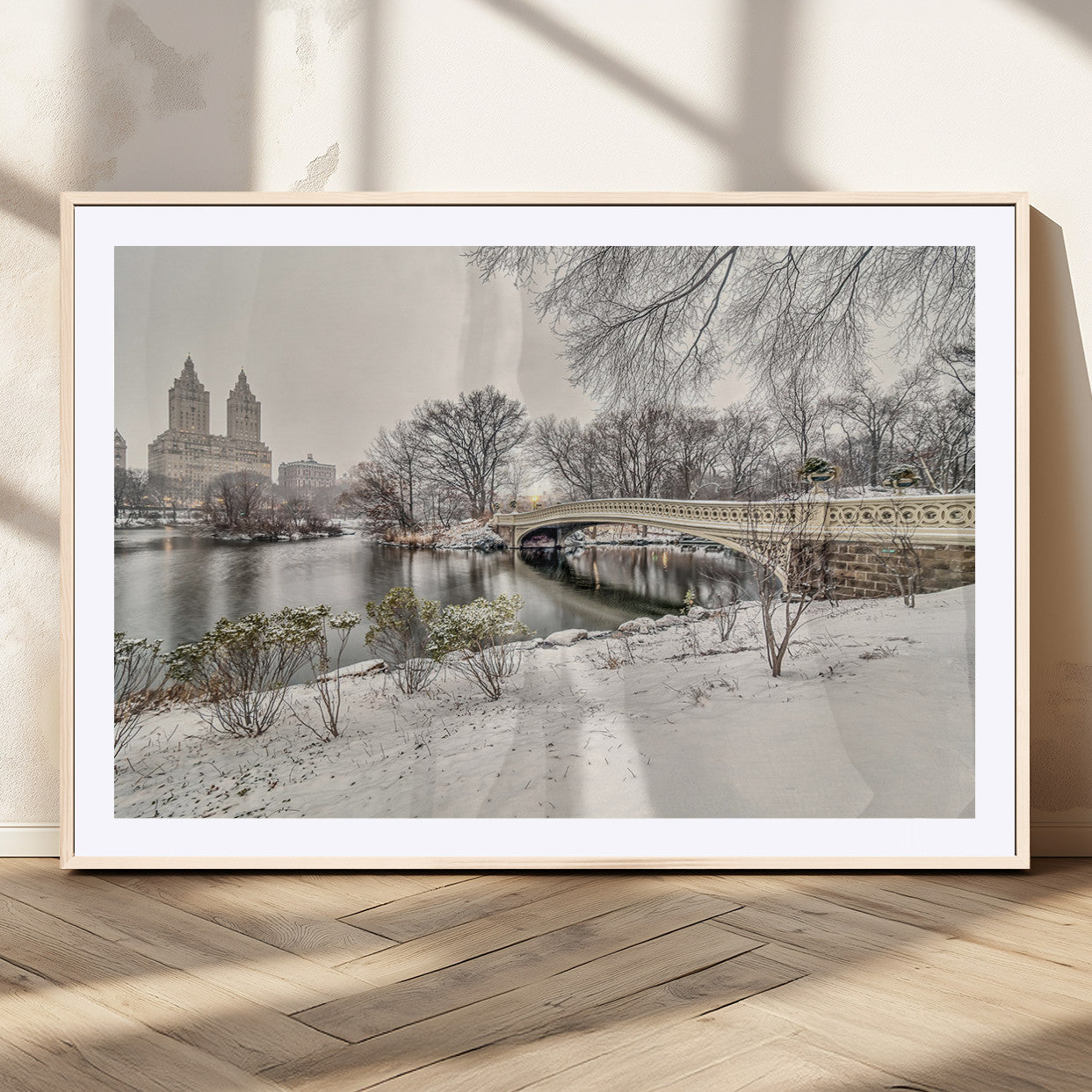 MGC-FP-36x24 - The Bow Bridge in Central Park Canvas, The Bow Bridge Canvas Print
