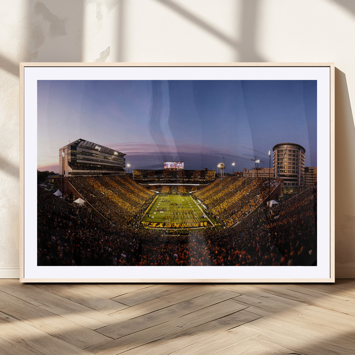 MGC-FP-36x24 - Iowa Hawkeyes Kinnick Stadium Wall Art Canvas Print, Framed Iowa Hawkeyes Kinnick Stadium Canvas