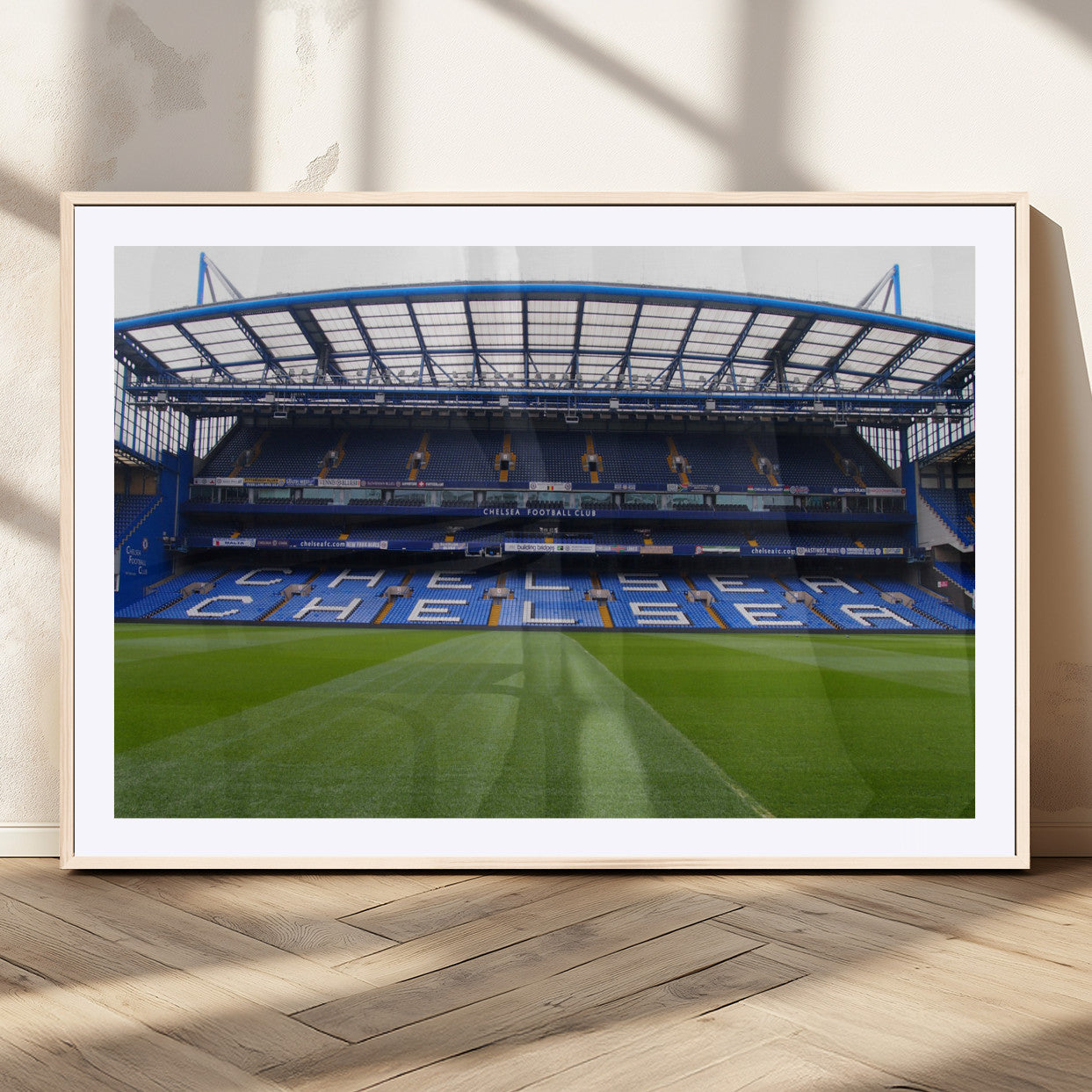 MGC-FP-36x24 - Stamford Bridge Chelsea Football Stadium Canvas Wall Art Print – Immersive Stadium Experience for