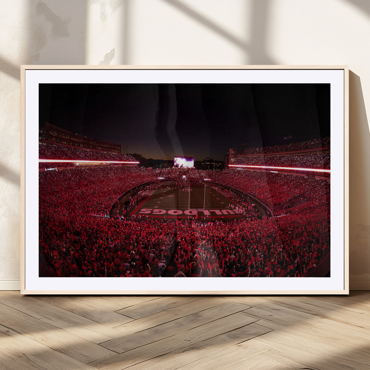 Dooley Stadium Wall Art Print, Sports Arena Canvas Wall Art, Dooley Field at Sanford Stadium Canvas Print, Modern Athletic Field Art Printing