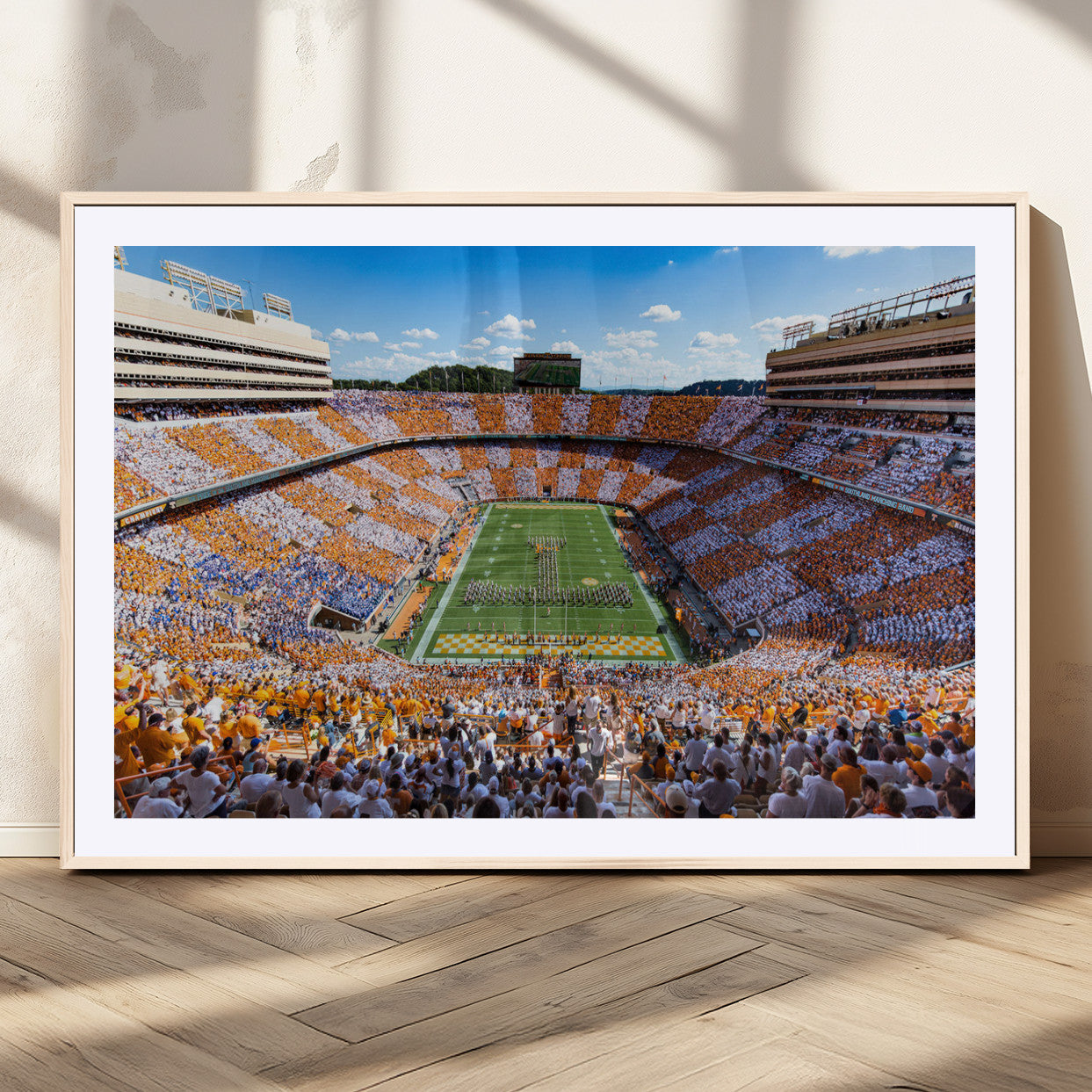64238859-MGV-CV-36X24-Tennessee Neyland Stadium Wall Art Print, Sports Arena Canvas Wall Art, Panoramic Stadium Canvas Print, Modern Athletic Field Art Printing