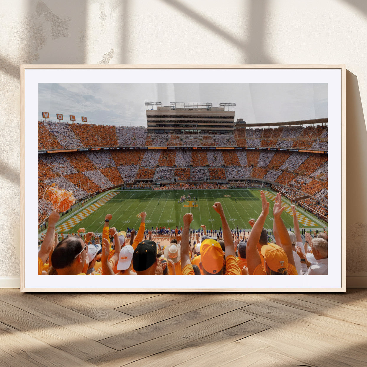 76011417-MGV-CV-36X24-Tennessee Neyland Stadium Wall Art Print, Sports Arena Canvas Wall Art, Panoramic Stadium Canvas Print, Modern Athletic Field Art Printing