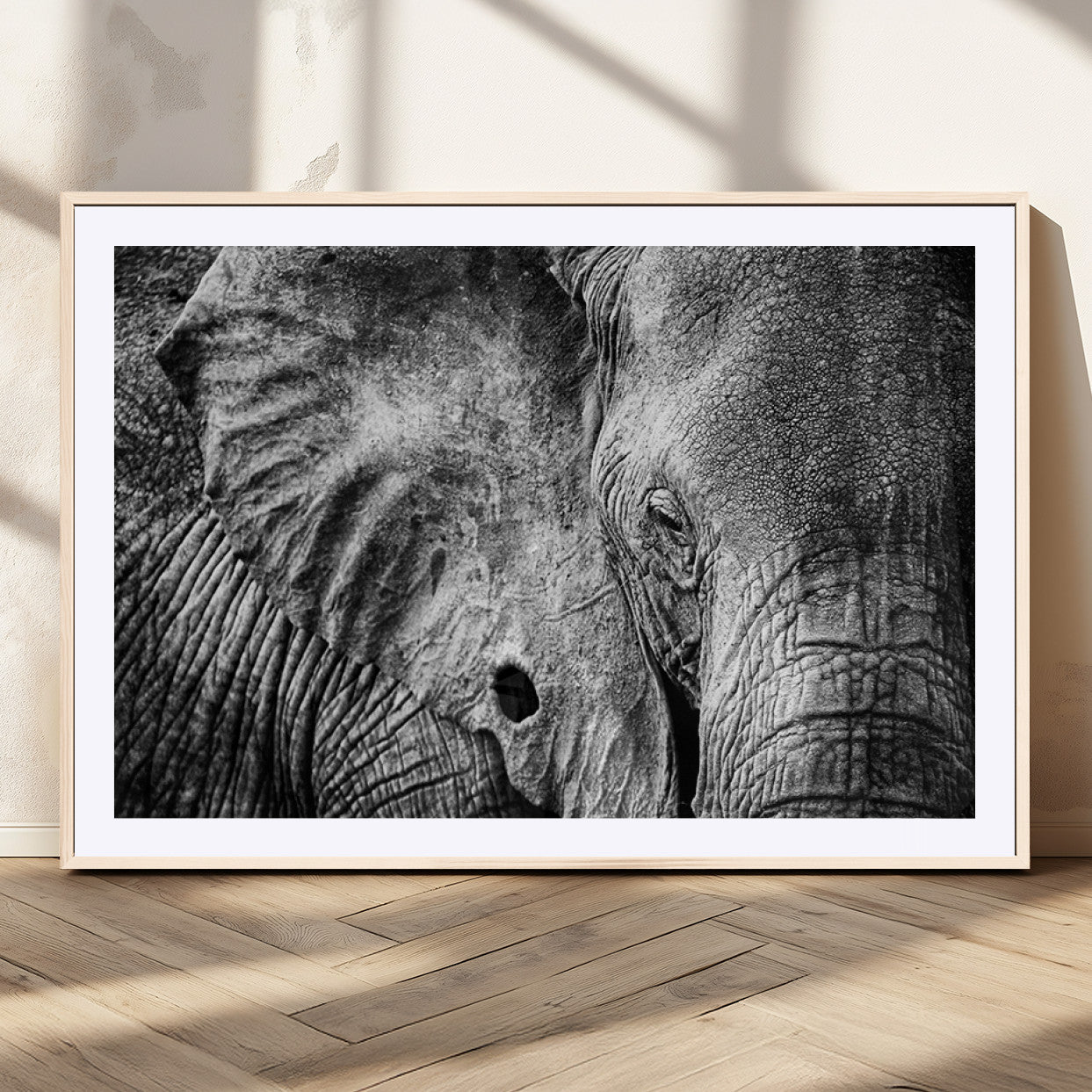 MGC-FP-36x24 - Wild Old Elephant Wall Art Canvas Print