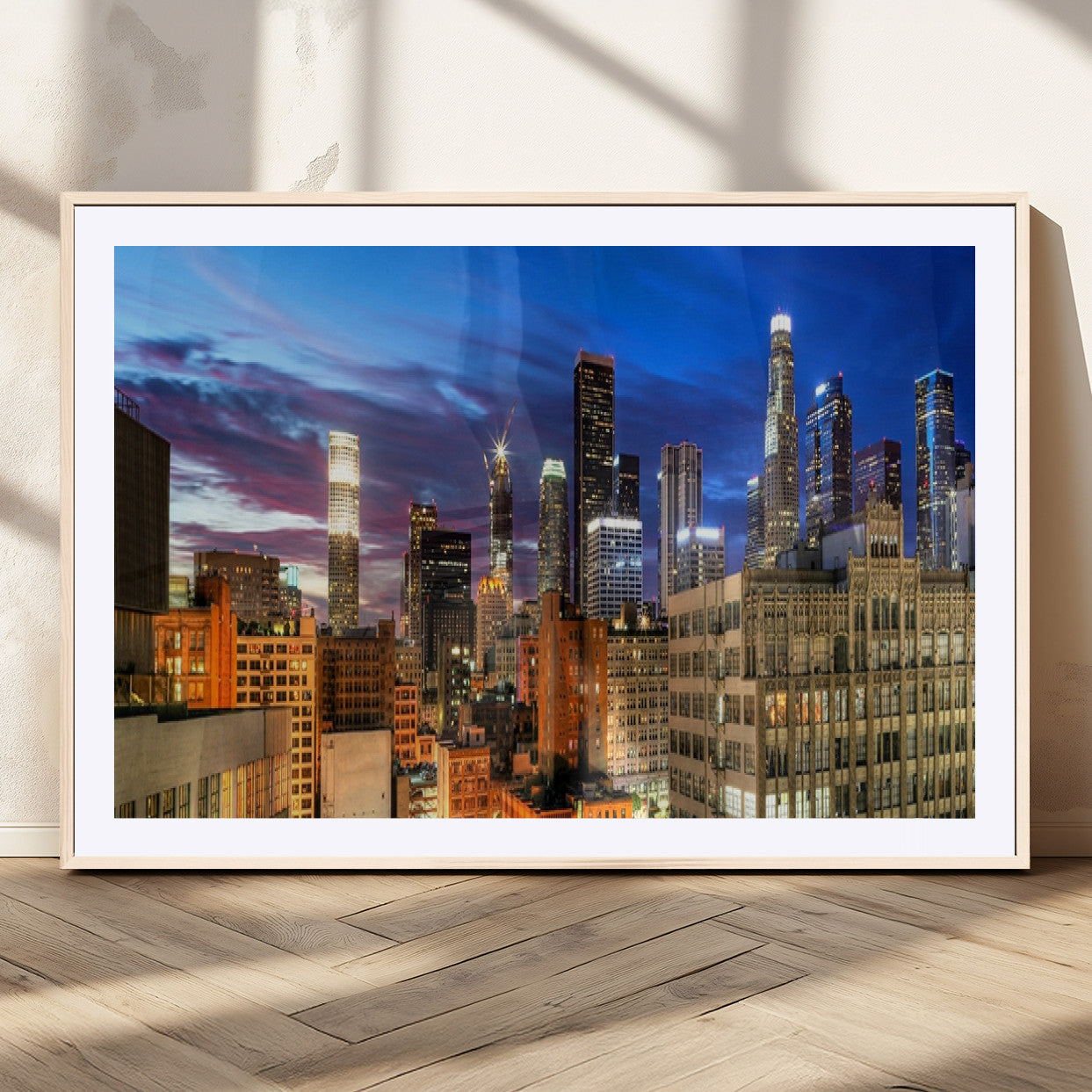 MGC-FP-36x24 - Los Angeles Night Wall Art Canvas Print