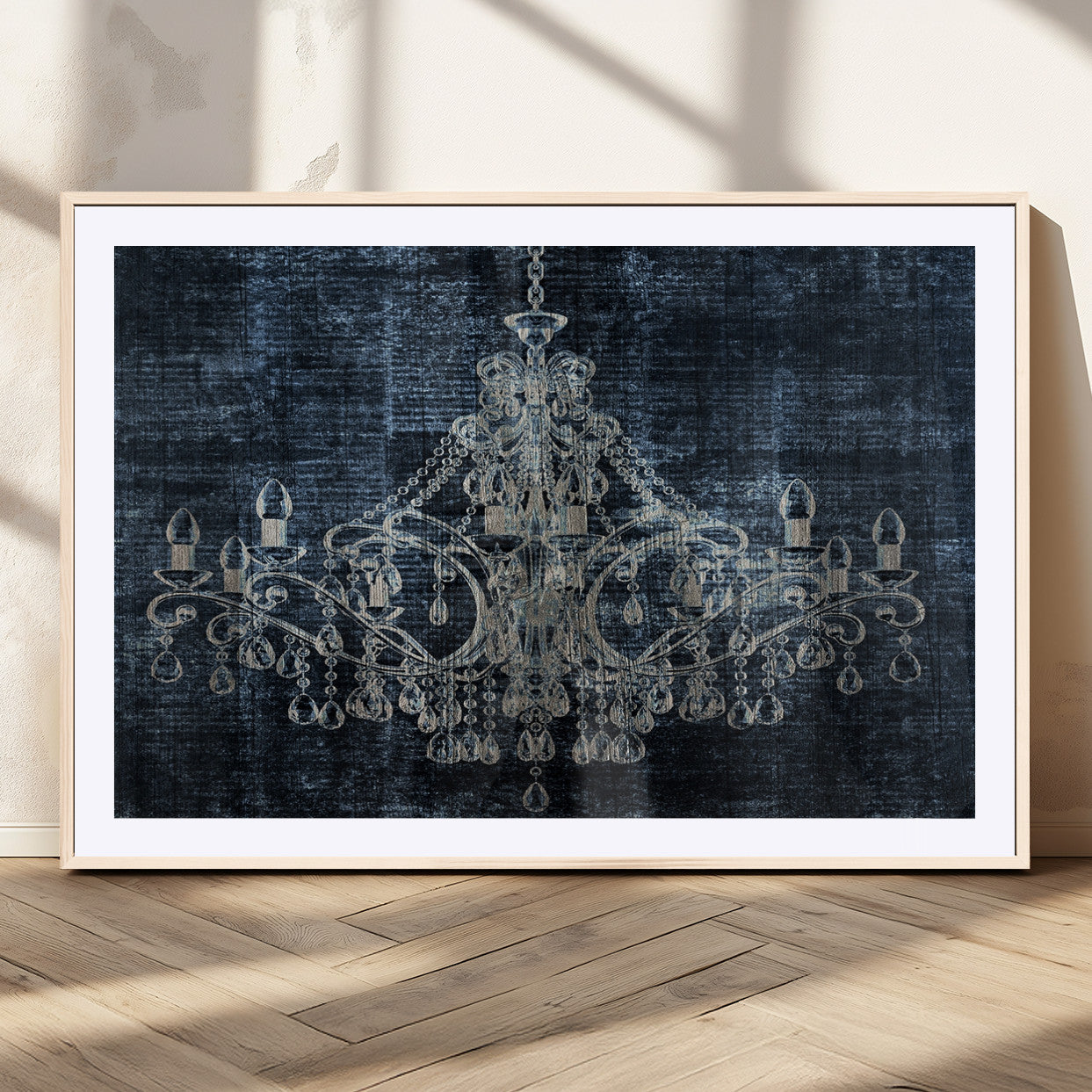 MGC-FP-36x24 - Dark Chandelier Wall Art Canvas Print