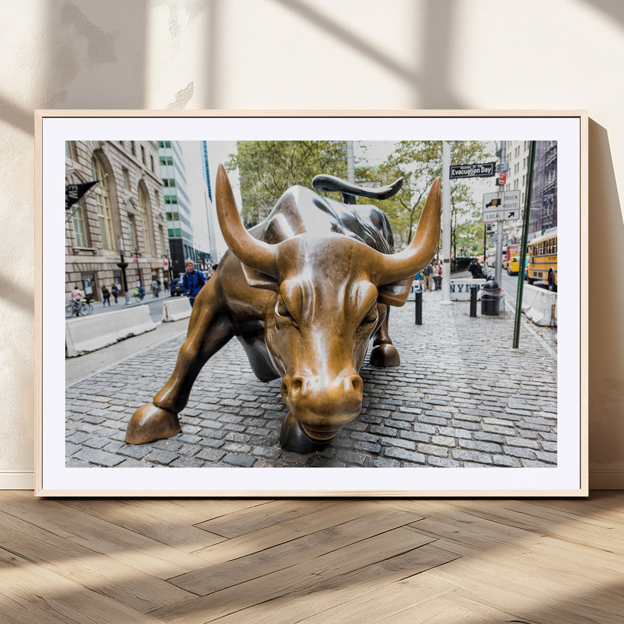 MGC-FP-36x24 - Charging Bull Wall Art Canvas Print