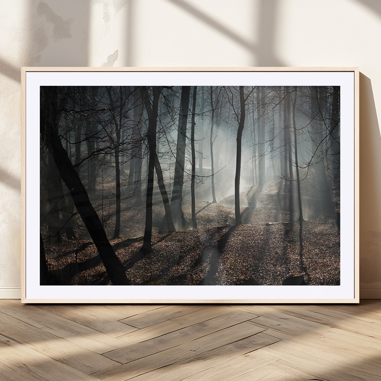 -Dark Family and Tree Wall Art Canvas Print
