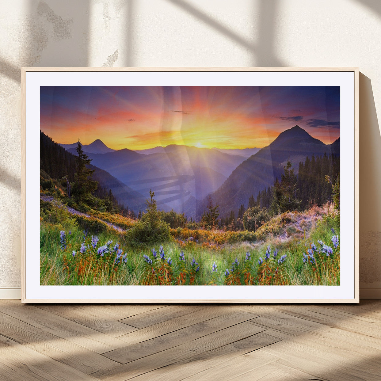 MGC-FP-36x24 - Mountain and Spring Wall Art Canvas Print