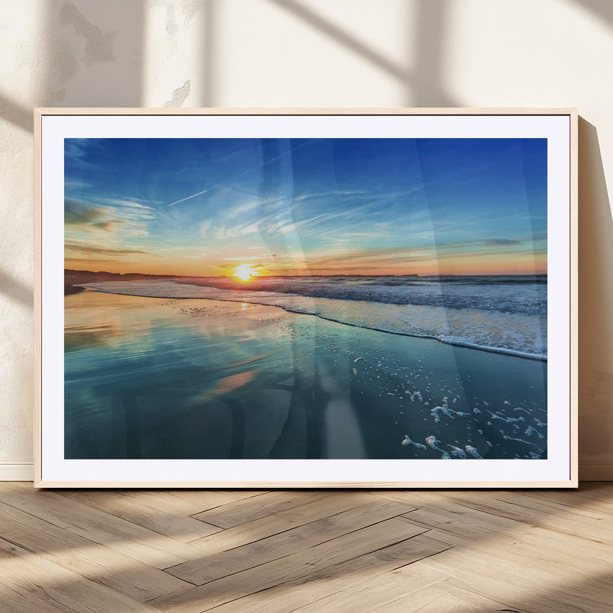MGC-FP-36x24 - Blue Sky and Beach Wall Art Canvas Print