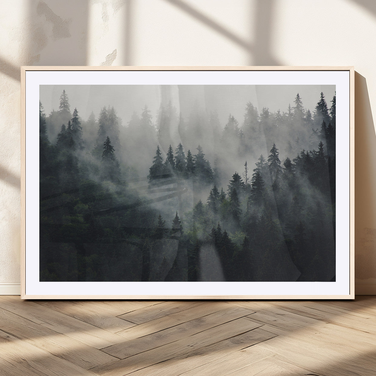 MGC-FP-36x24 - Nature Wall Decor - Serene Triptych Nature Print – Woodland Landscape Decor for Living Room or