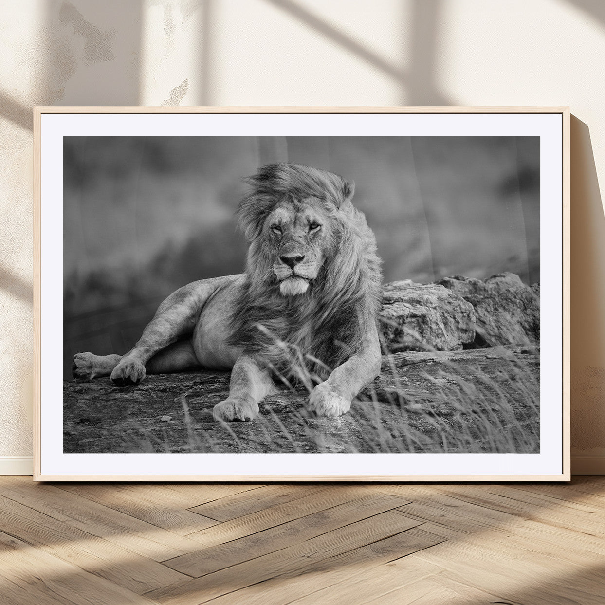 MGC-FP-36x24 - King of Forest Lion Wall Art Canvas Print