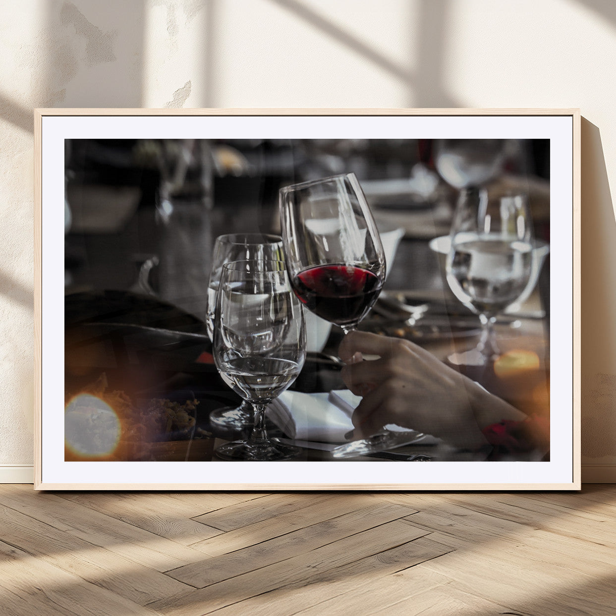 MGC-FP-36x24 - Red Wine and Glass Canvas Print
