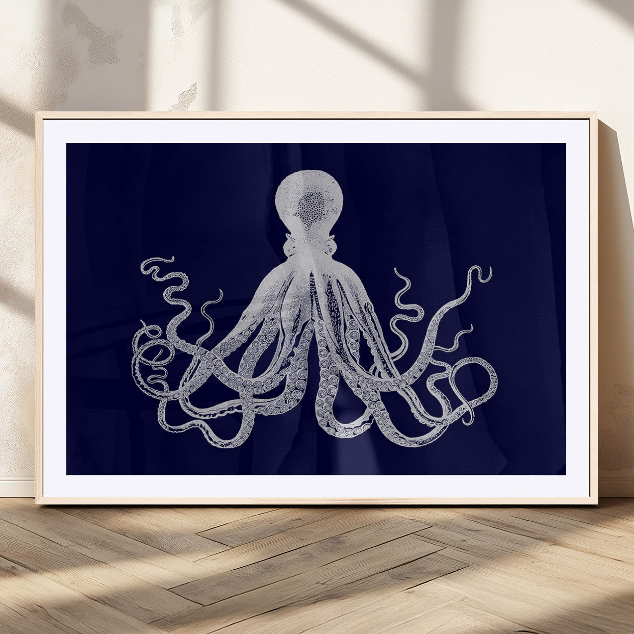 MGC-FP-36x24 - Blue Octopus Wall Art Canvas Print