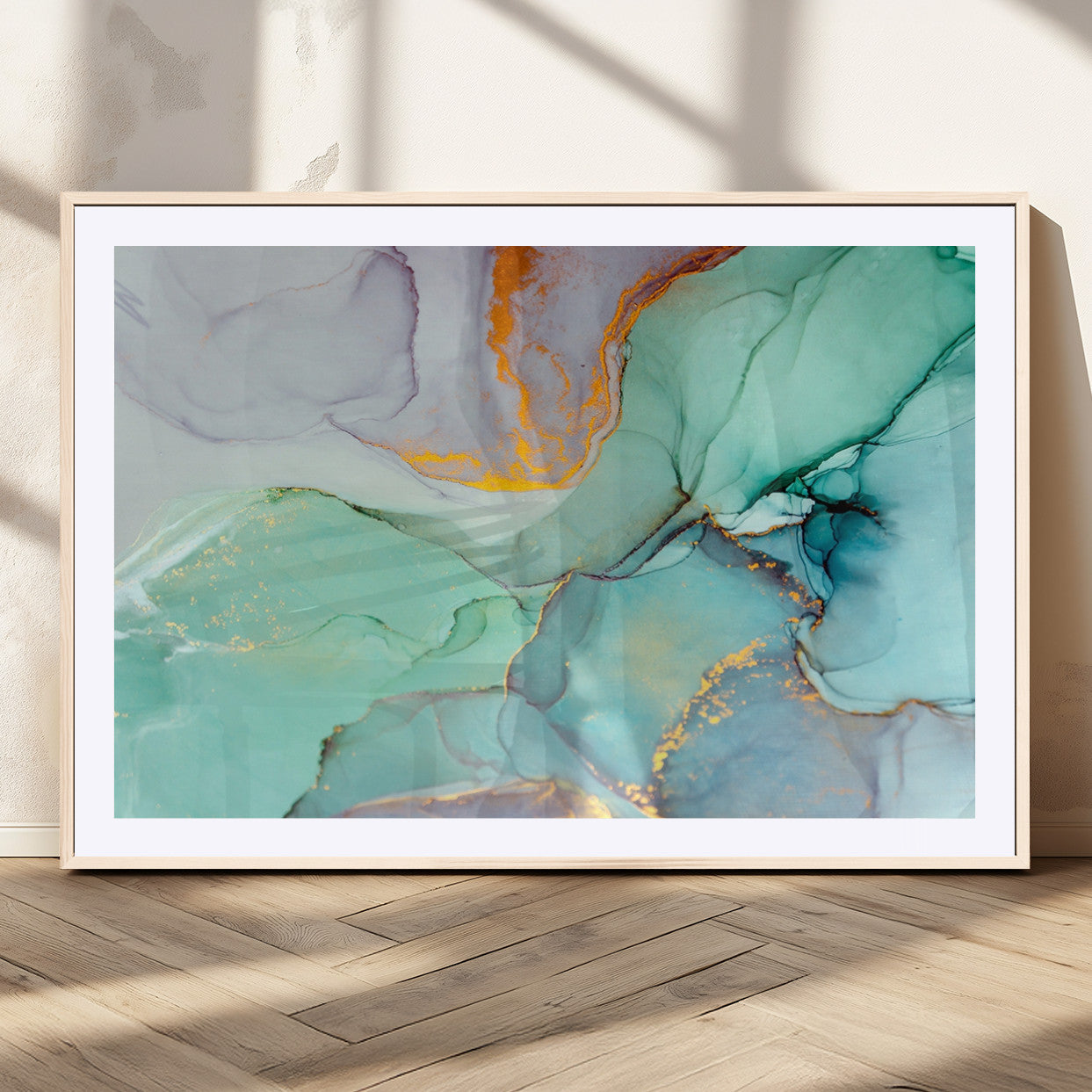 MGC-FP-36x24 - Colorful Marble Fluid Effect Canvas Wall Art Print