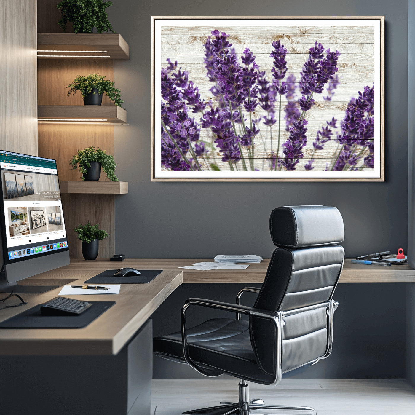 21208-MGC-FP-36x24_Natural-Lavender Herb Wall Art Canvas Print