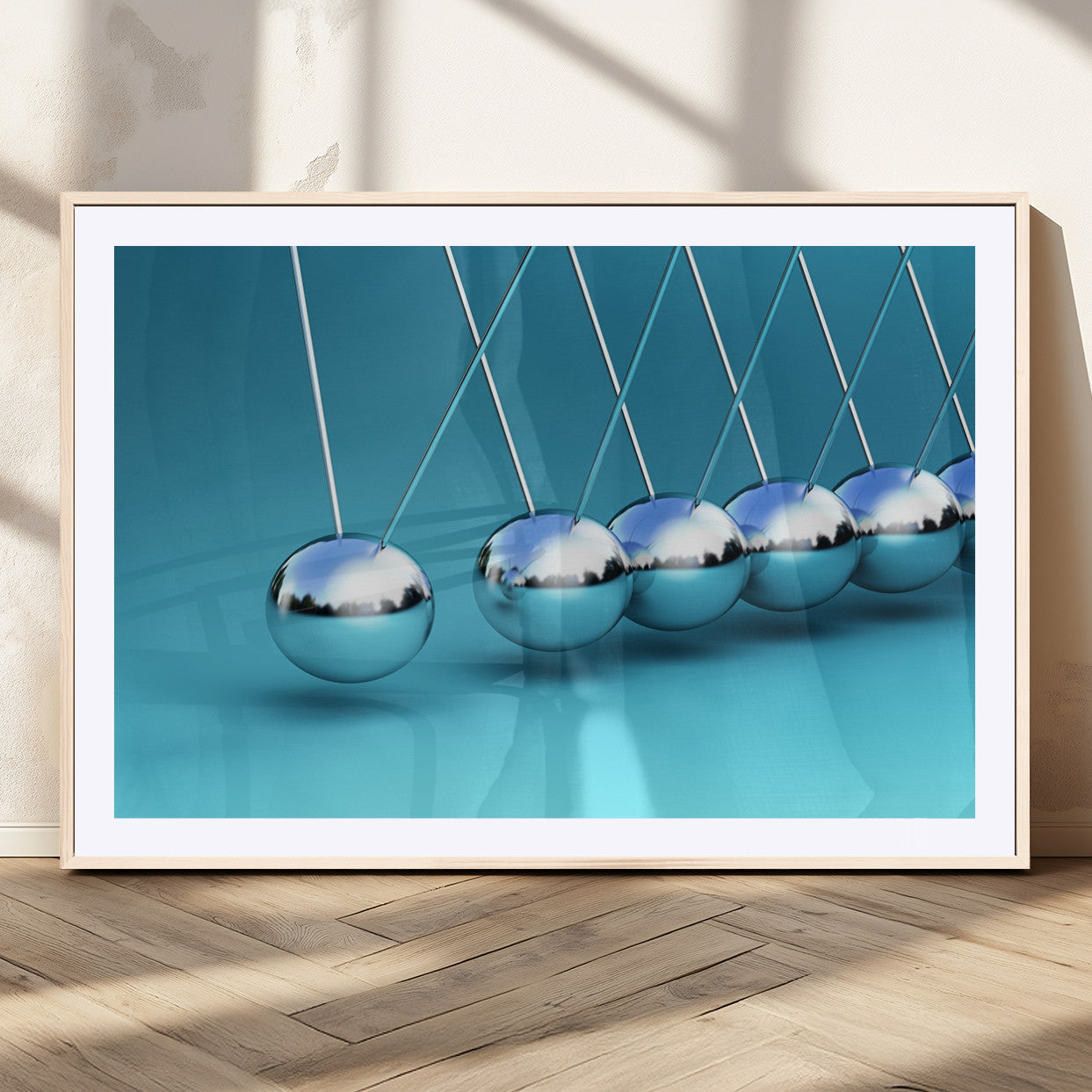 MGC-FP-36x24 - Wall Art Newton's Cradle Canvas Print, Framed Newton Cradle Canvas Print
