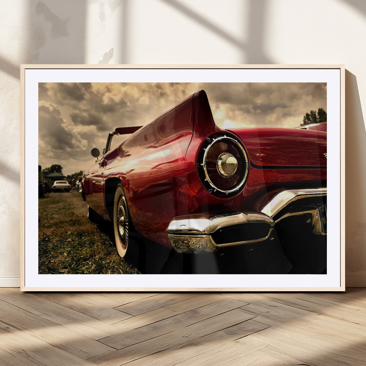 MGC-FP-36x24 - Red Classic Car Wall Art Canvas Print
