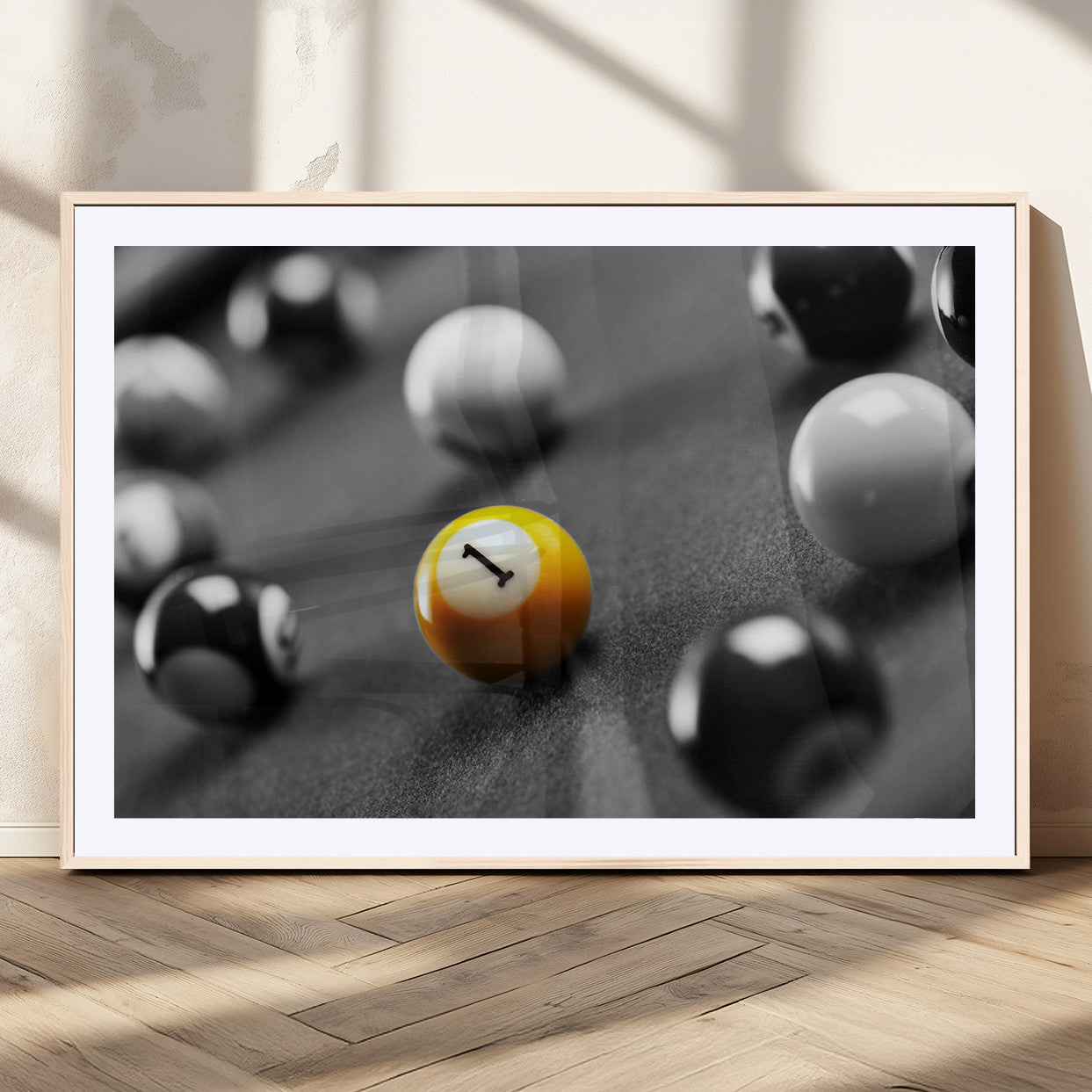 MGC-FP-36x24 - Wall Art Pool Table and Balls Canvas Print