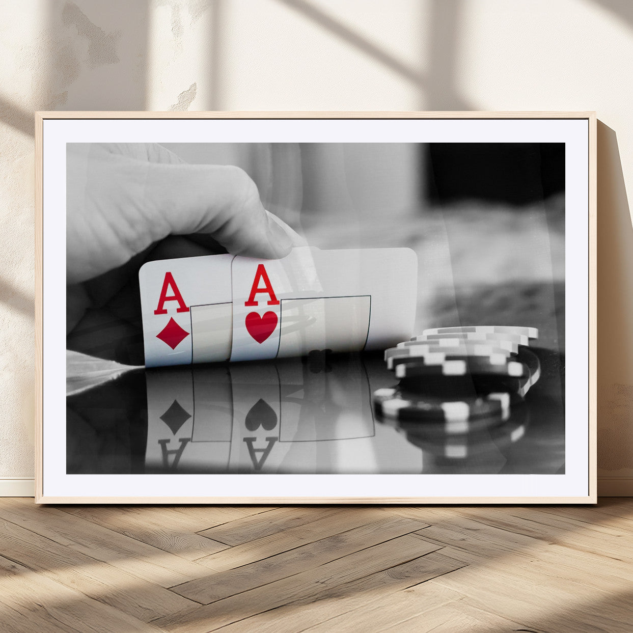 MGC-FP-36x24 - Aces Poker Art Poker Game Wall Art Canvas Print