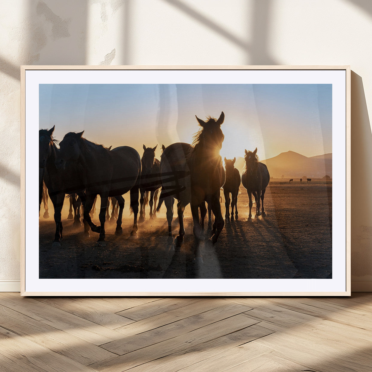 MGC-FP-36x24 - Horse Herd Wall Art Animal Canvas Print