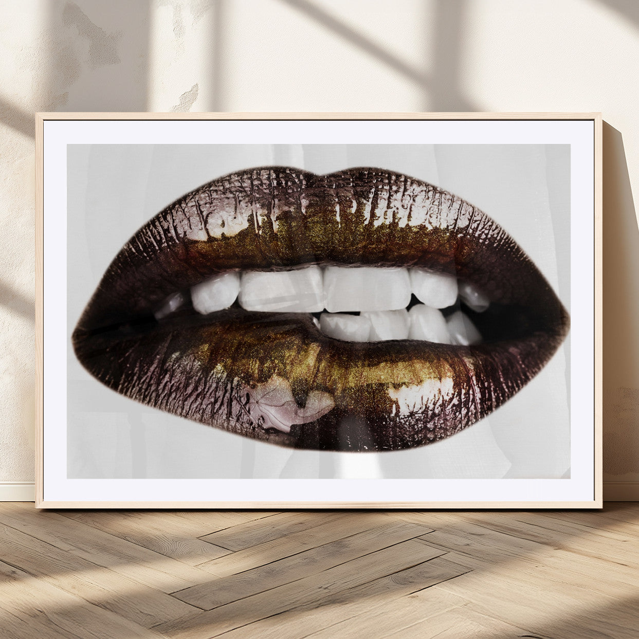 MGC-FP-36x24 - Close Up Lips Wall Art Canvas Print
